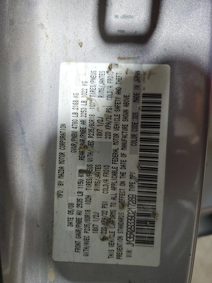 2009 Mazda Cx-7 VIN: JM3ER293390217289 Lot: 87440695