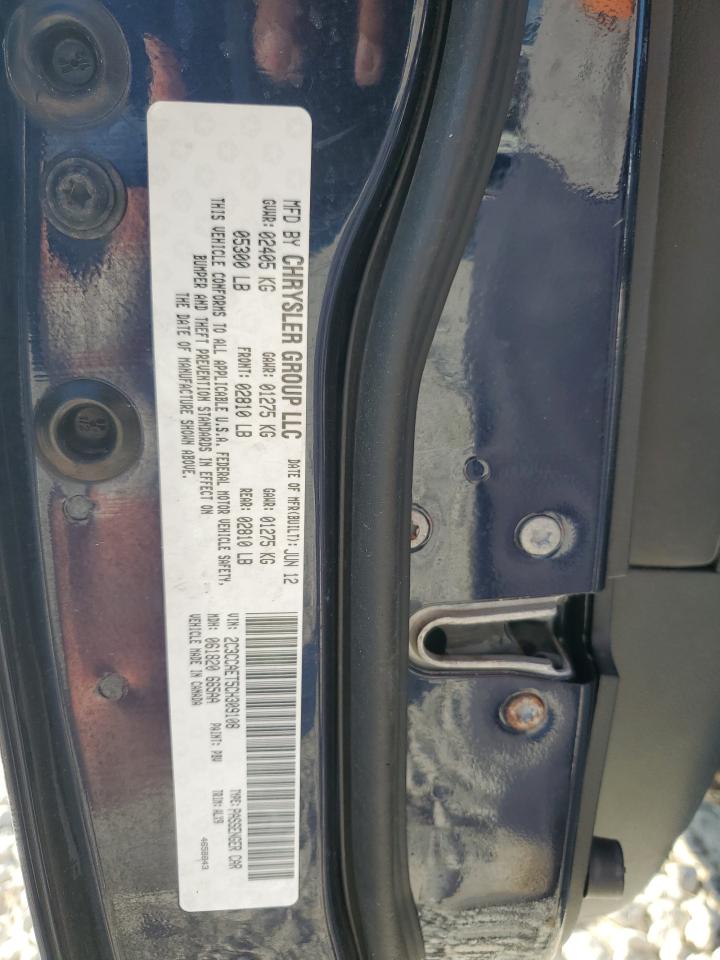 2012 Chrysler 300C VIN: 2C3CCAET5CH309108 Lot: 87206165