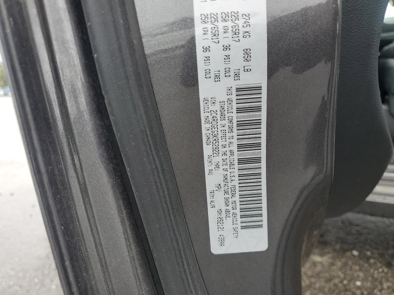 2019 Dodge Grand Caravan Gt VIN: 2C4RDGEG3KR529221 Lot: 82716325