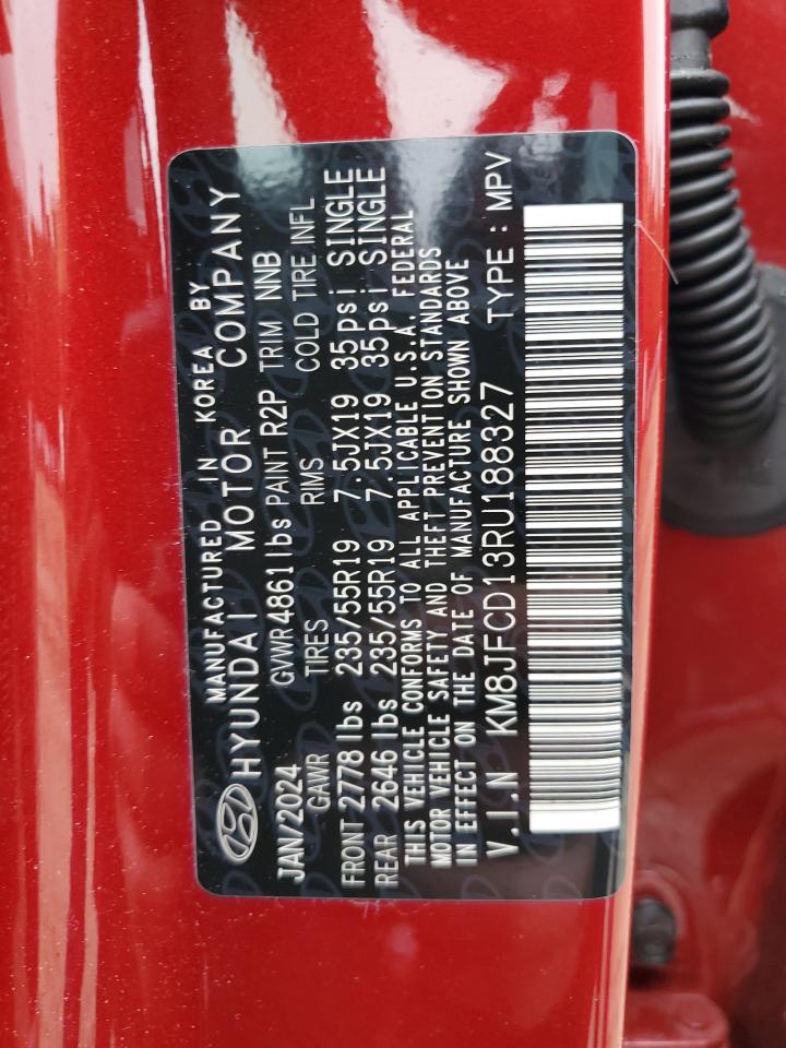 2024 Hyundai Tucson N Line VIN: KM8JFCD13RU188327 Lot: 82430485