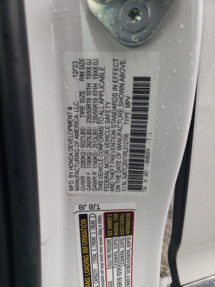 2024 Acura Rdx Advance VIN: 5J8TC2H71RL012706 Lot: 85763545