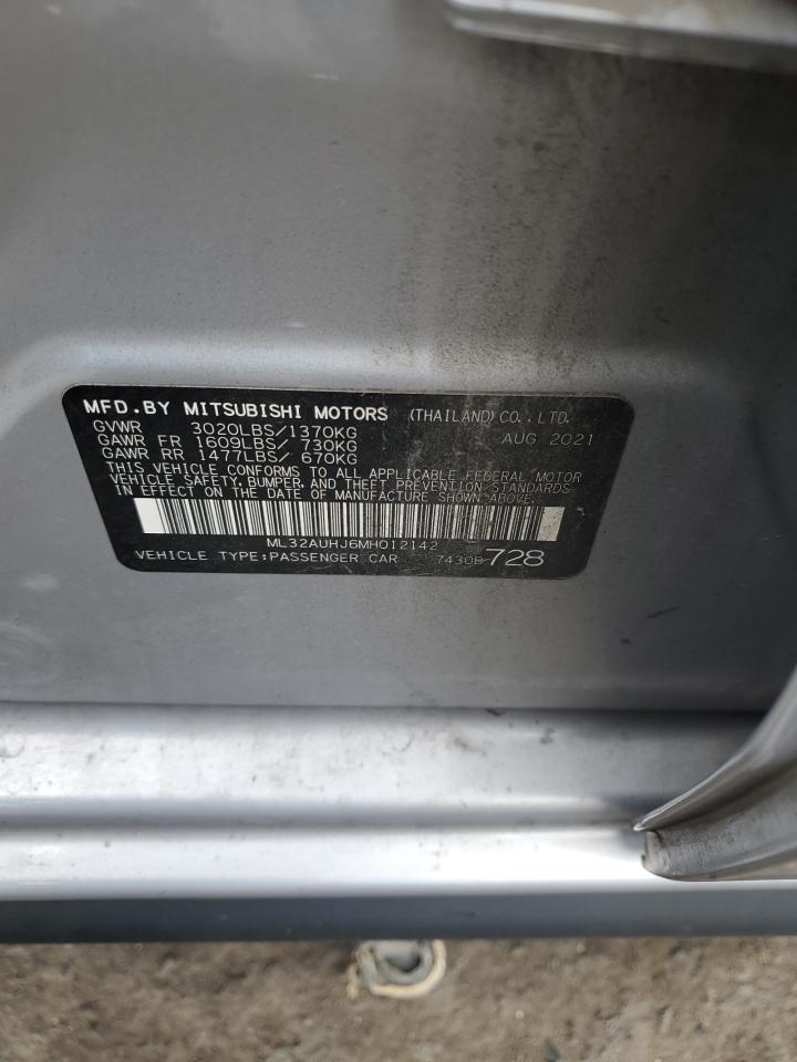2021 Mitsubishi Mirage Es VIN: ML32AUHJ6MH012142 Lot: 90550815