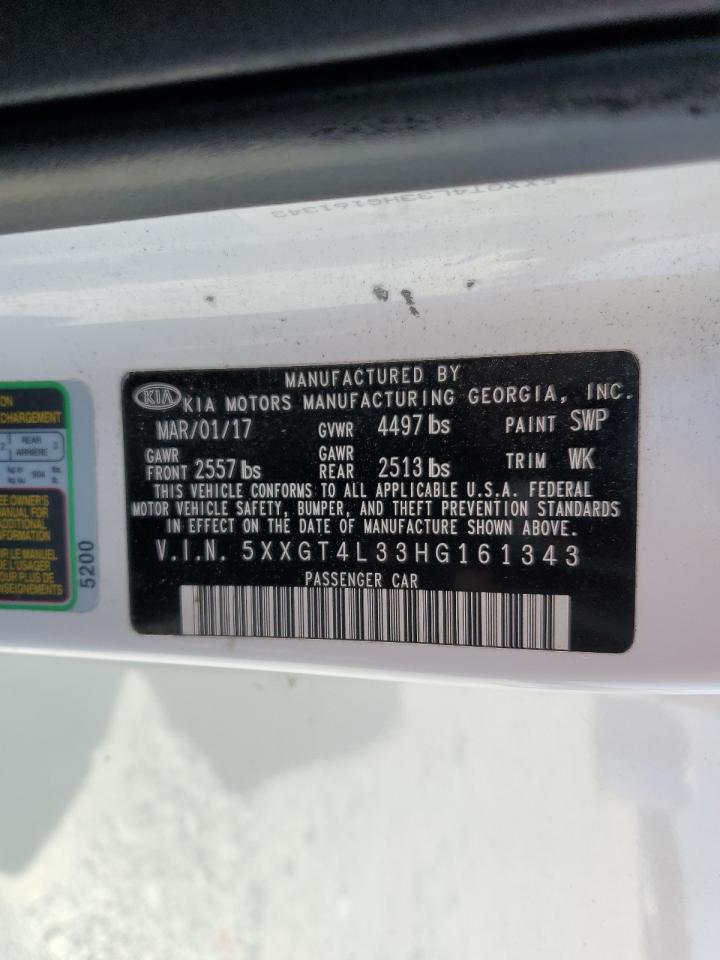 2017 Kia Optima Lx VIN: 5XXGT4L33HG161343 Lot: 86465955