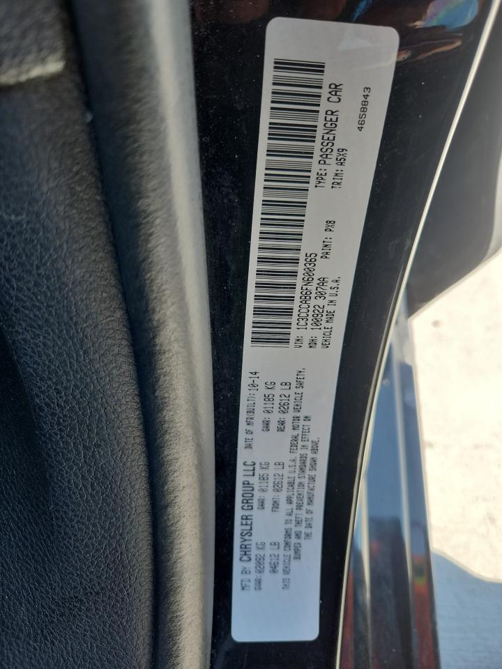 2015 Chrysler 200 Limited VIN: 1C3CCCAB6FN600365 Lot: 87268465