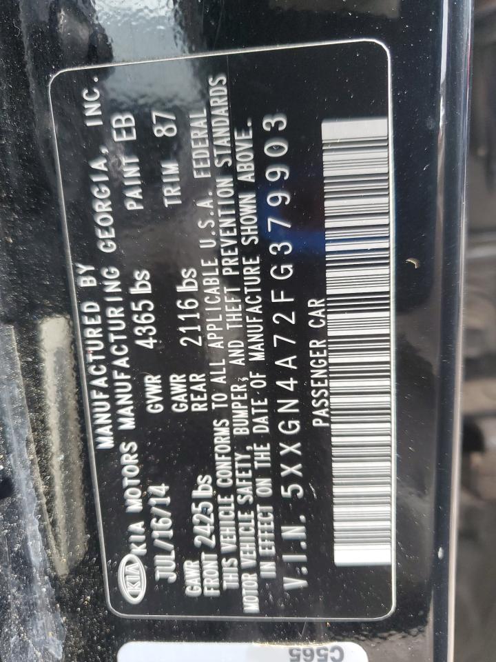 2015 Kia Optima Ex VIN: 5XXGN4A72FG379903 Lot: 85741865