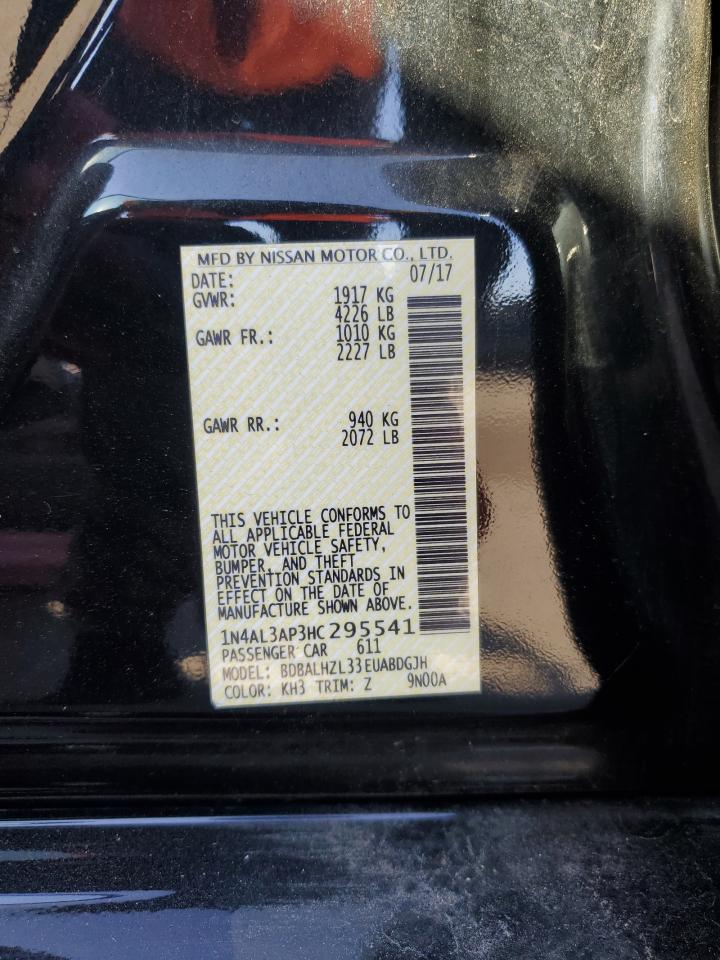 2017 Nissan Altima 2.5 VIN: 1N4AL3AP3HC295541 Lot: 82240185