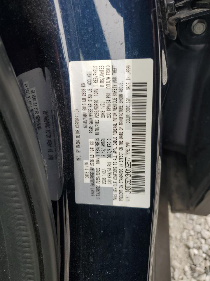 2017 Mazda Cx-9 Grand Touring VIN: JM3TCBDY3H0129577 Lot: 82299655