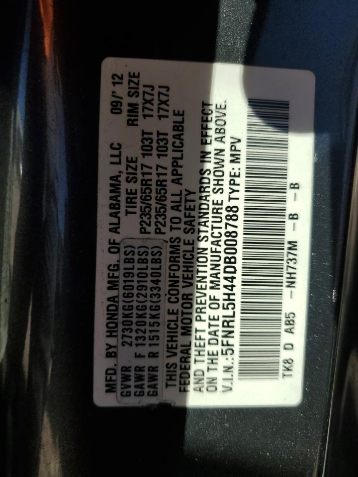 2013 Honda Odyssey Ex VIN: 5FNRL5H44DB008788 Lot: 85302955