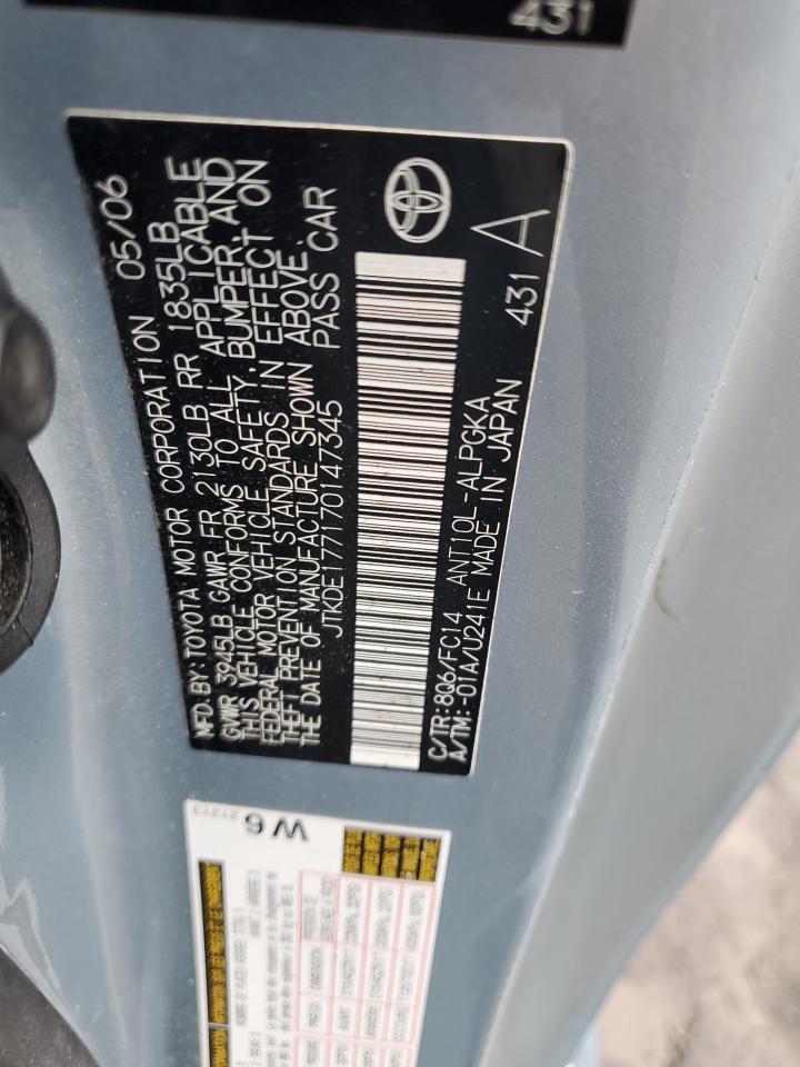 2007 Toyota Scion Tc VIN: JTKDE177170147345 Lot: 86426045