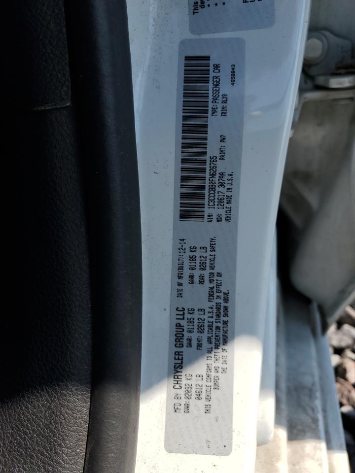 2015 Chrysler 200 S VIN: 1C3CCCBB0FN626765 Lot: 81993735