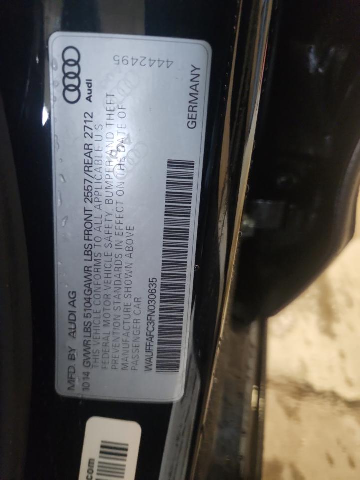 2015 Audi A6 Premium VIN: WAUFFAFC3FN030635 Lot: 82778475