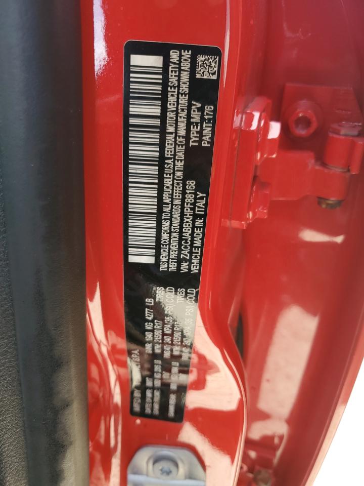 2017 Jeep Renegade Latitude VIN: ZACCJABBXHPF88168 Lot: 85486005