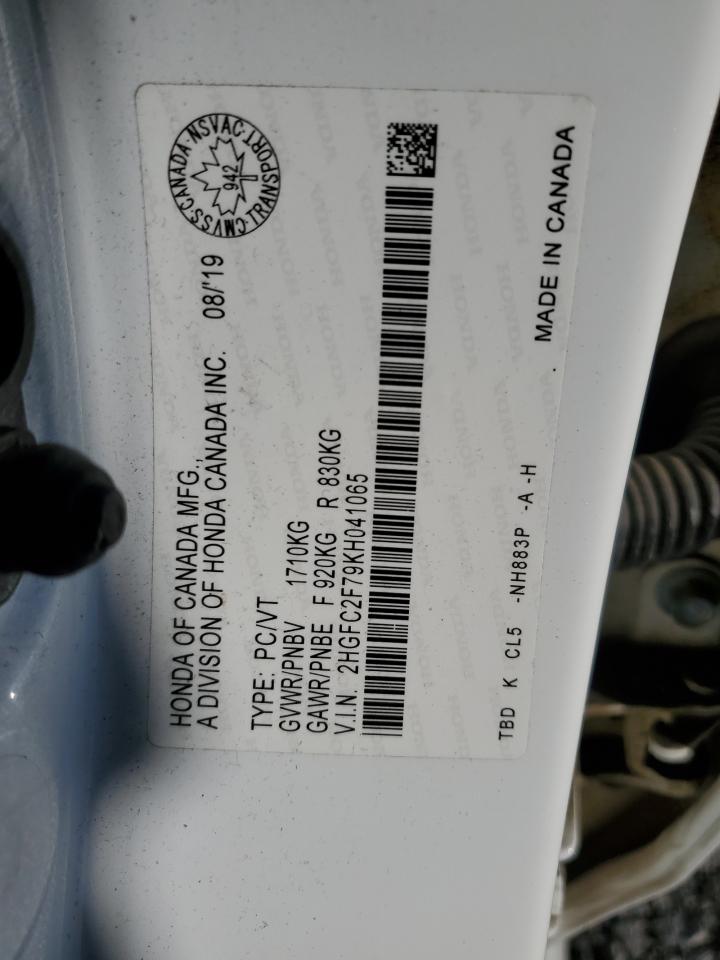 2019 Honda Civic Ex VIN: 2HGFC2F79KH041065 Lot: 84913625