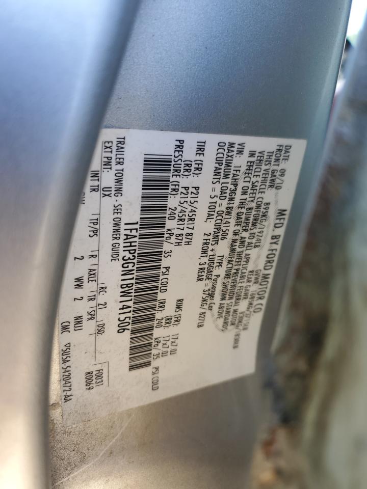 2011 Ford Focus Ses VIN: 1FAHP3GN1BW141506 Lot: 81981265