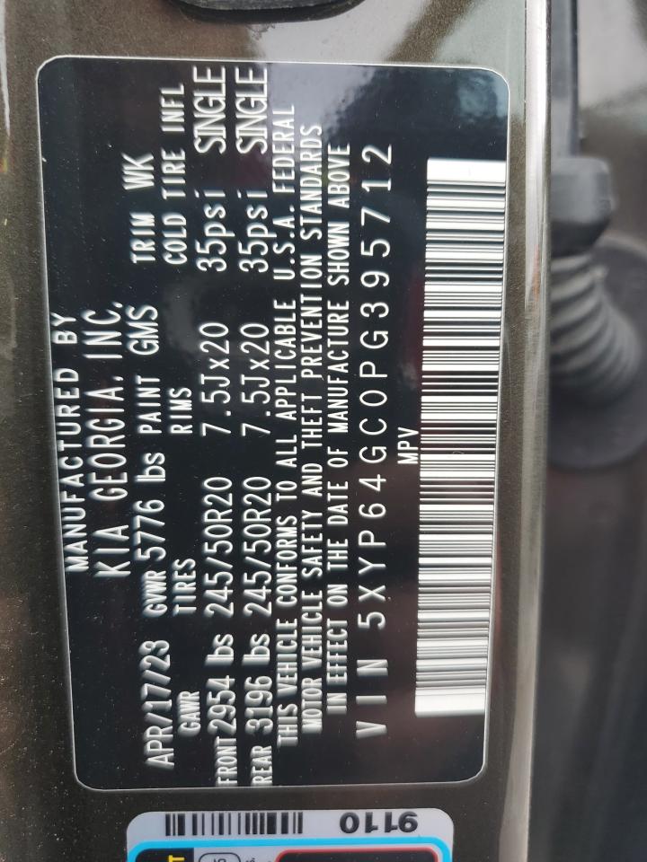 2023 Kia Telluride S VIN: 5XYP64GC0PG395712 Lot: 89893865