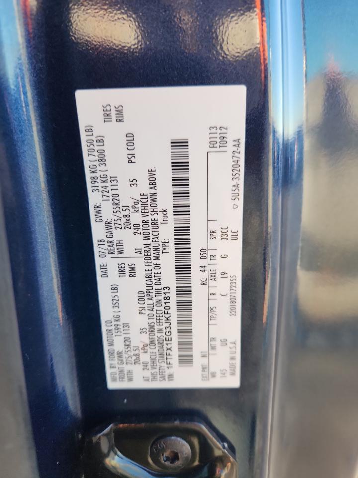 2018 Ford F150 Super Cab VIN: 1FTFX1EG3JKF01813 Lot: 91066695