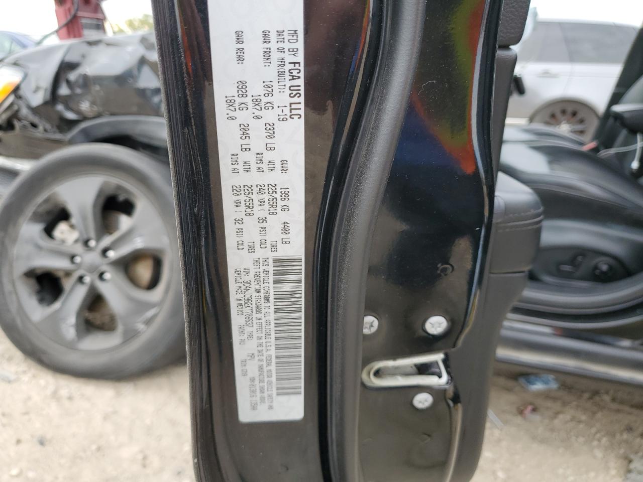 2019 Jeep Compass Latitude VIN: 3C4NJCBB2KT706637 Lot: 86140265