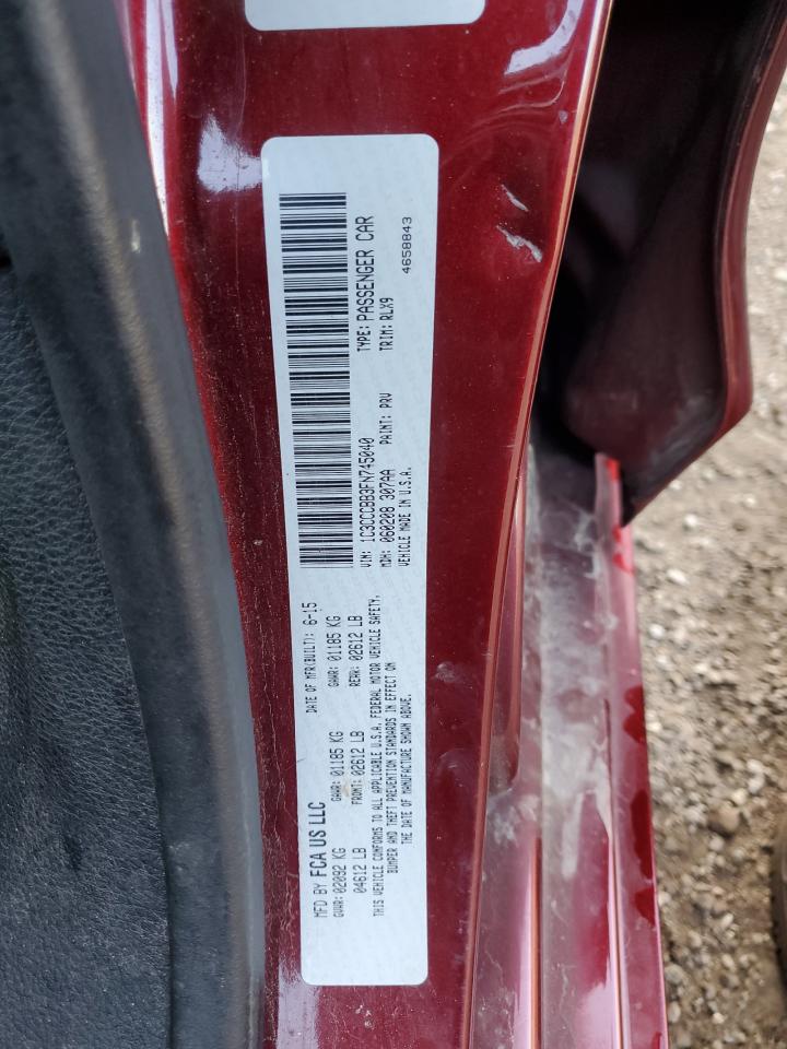 2015 Chrysler 200 S VIN: 1C3CCCBB3FN745040 Lot: 90329525