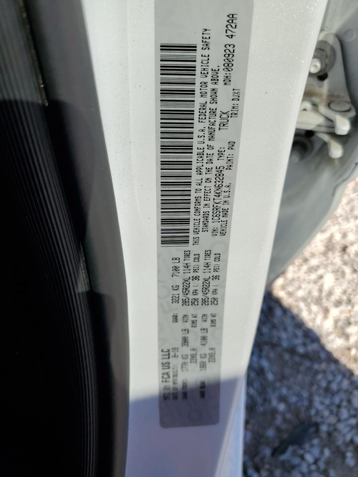 2019 Ram 1500 Longhorn VIN: 1C6SRFKT4KN632845 Lot: 86555225