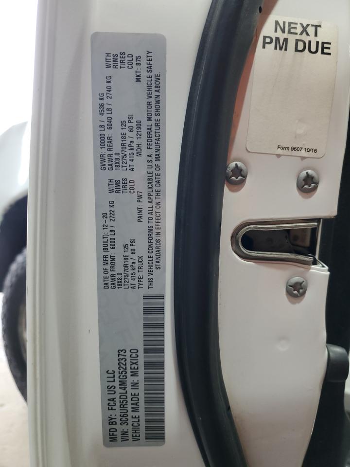 2021 Ram 2500 Big Horn VIN: 3C6UR5DL4MG522373 Lot: 85878425