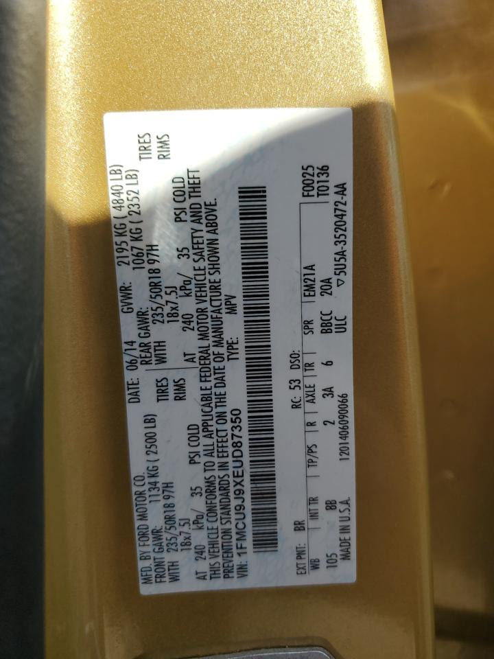 2014 Ford Escape Titanium VIN: 1FMCU9J9XEUD87350 Lot: 90638865