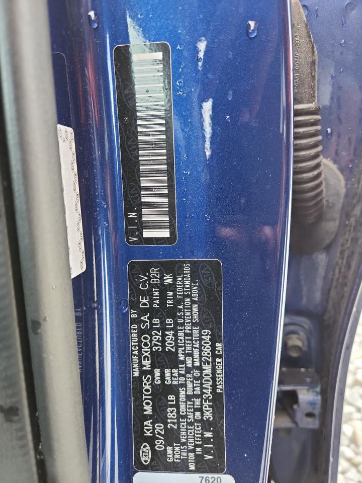 2021 Kia Forte Gt Line VIN: 3KPF34AD0ME286049 Lot: 85329975