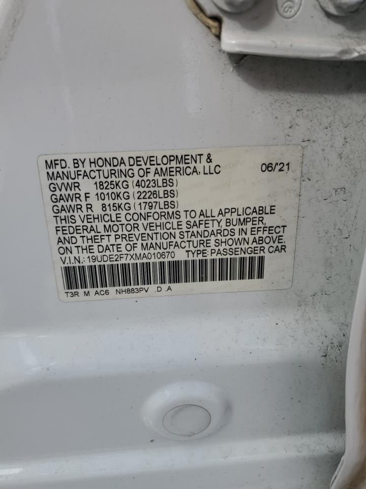 2021 Acura Ilx Premium VIN: 19UDE2F7XMA010670 Lot: 86252015