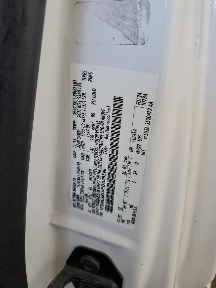 2014 Ford Econoline E350 Super Duty Wagon VIN: 1FBNE3BL4EDA28596 Lot: 87210215