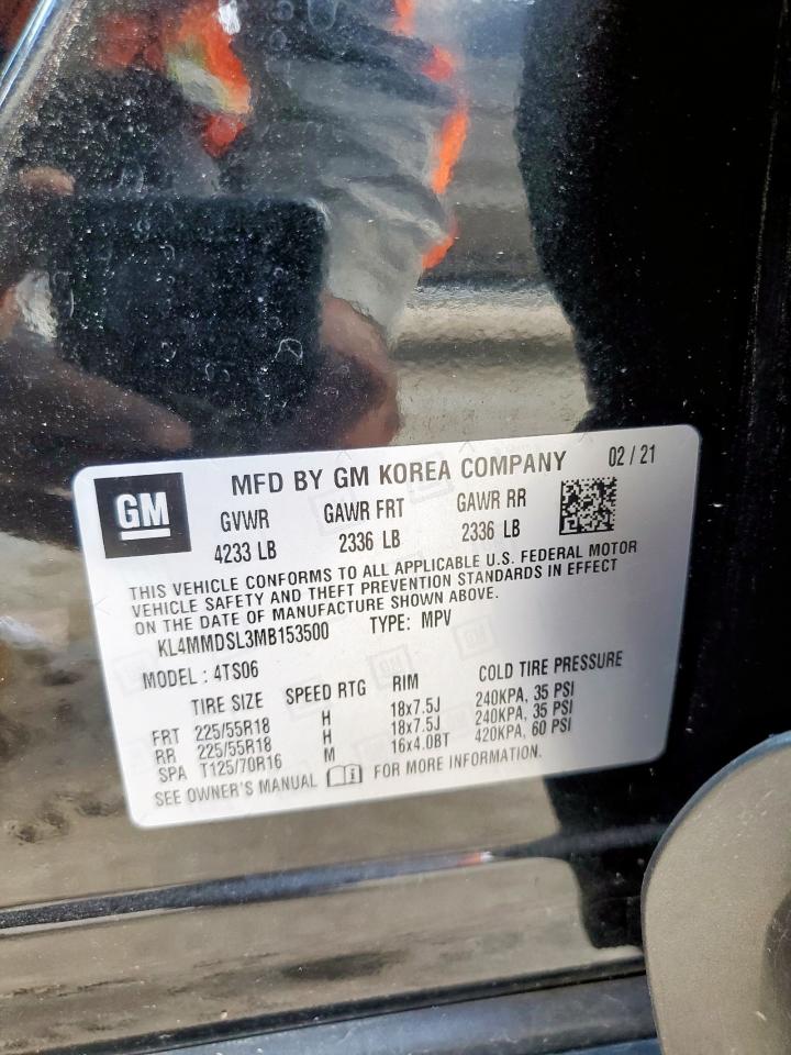 2021 Buick Encore Gx Select VIN: KL4MMDSL3MB153500 Lot: 85524855