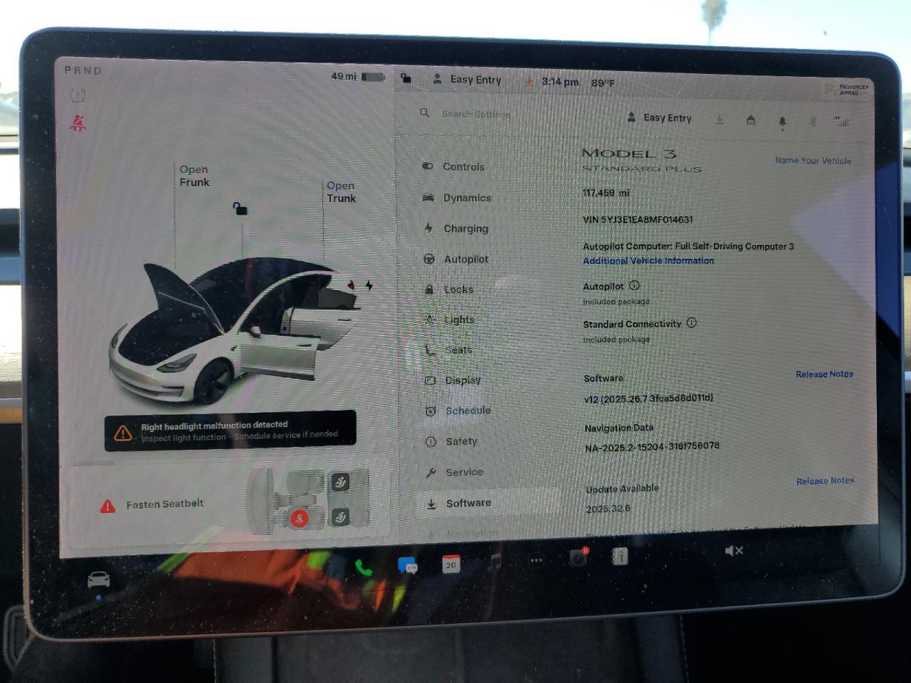 2021 Tesla Model 3 VIN: 5YJ3E1EA8MF014631 Lot: 86607265