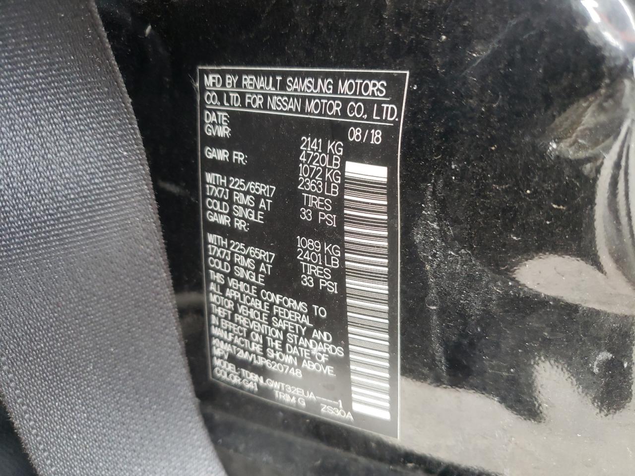 2018 Nissan Rogue S VIN: KNMAT2MV1JP620748 Lot: 86090475