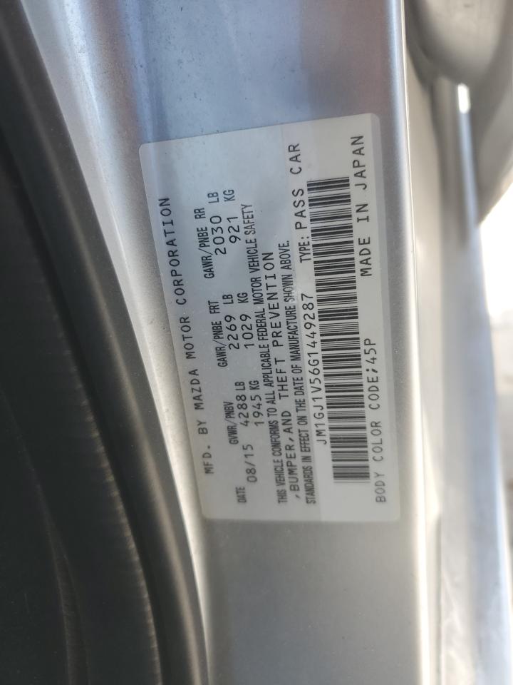 2016 Mazda 6 Touring VIN: JM1GJ1V56G1449287 Lot: 87434795