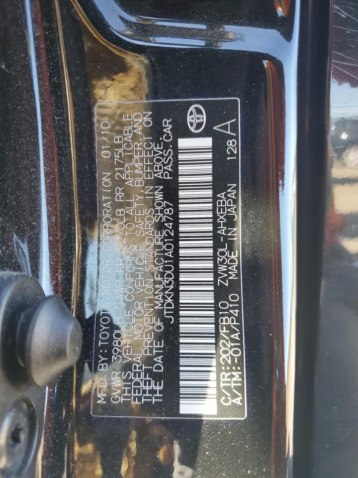 2010 Toyota Prius VIN: JTDKN3DU1A0124787 Lot: 86095625