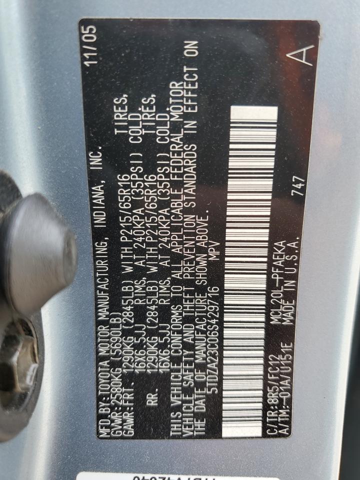 2006 Toyota Sienna Ce VIN: 5TDZA23C06S429716 Lot: 85877735