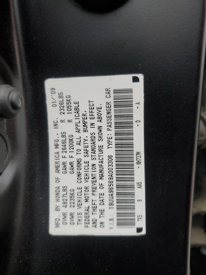 2009 Acura Tl VIN: 19UUA96569A003306 Lot: 90525515