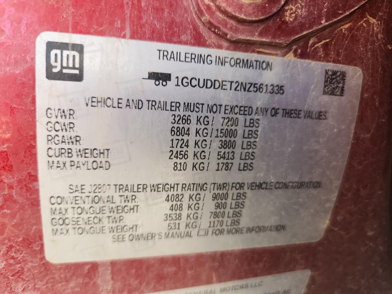 2022 Chevrolet Silverado K1500 Lt VIN: 1GCUDDET2NZ561335 Lot: 82004195