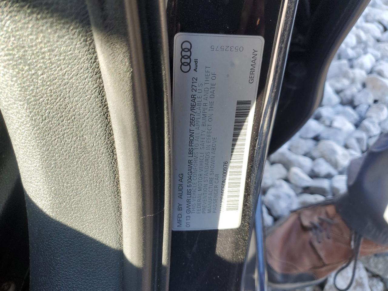 2013 Audi A6 Premium Plus VIN: WAUGFAFC5DN100976 Lot: 85198505