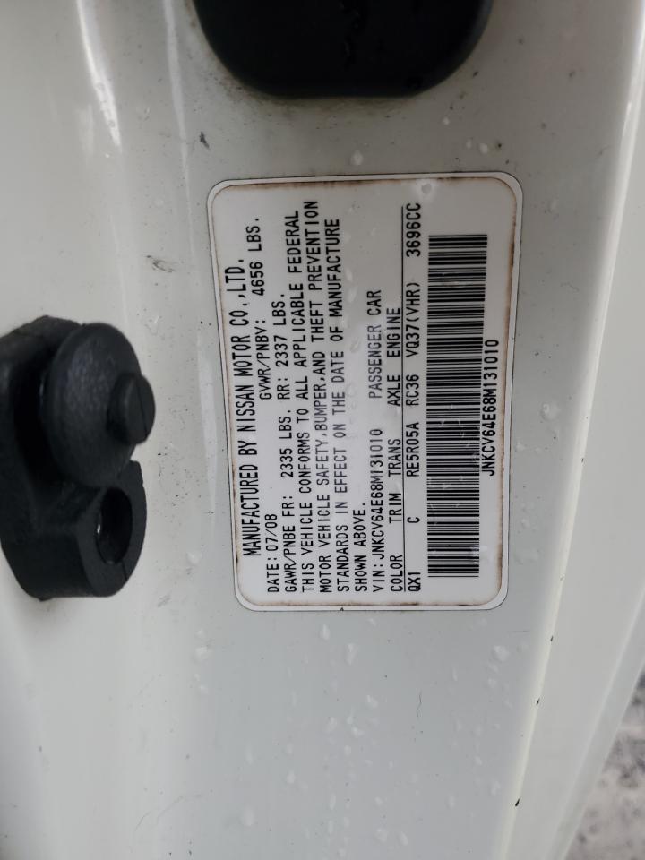 2008 Infiniti G37 Base VIN: JNKCV64E68M131010 Lot: 90692975