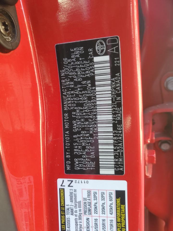 2006 Toyota Corolla Matrix Xr VIN: 2T1KR32EX6C597004 Lot: 84427985