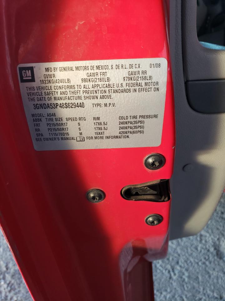 2008 Chevrolet Hhr Lt VIN: 3GNDA53P48S629440 Lot: 86138645