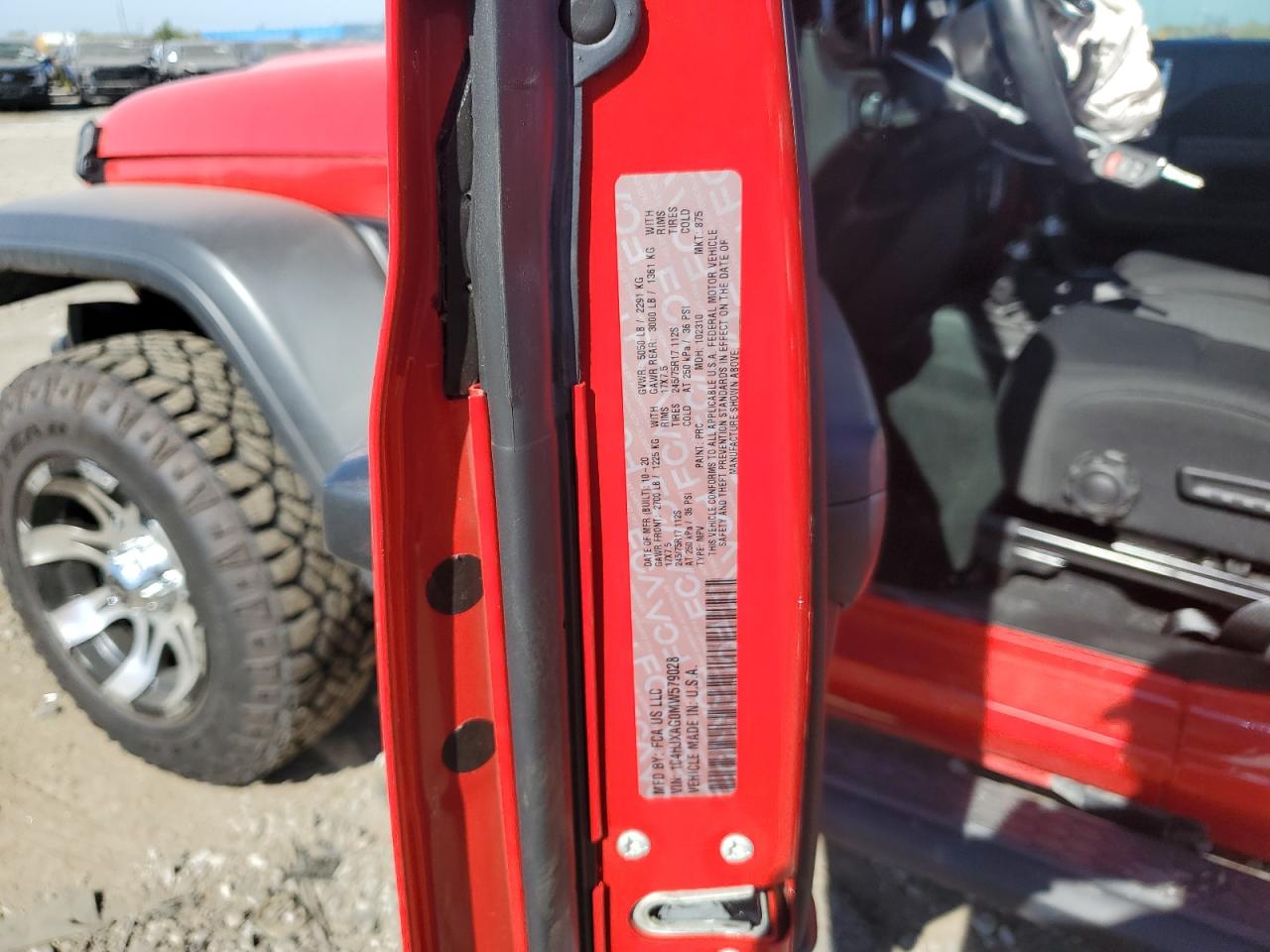 2021 Jeep Wrangler Sport VIN: 1C4HJXAG0MW579028 Lot: 84935635