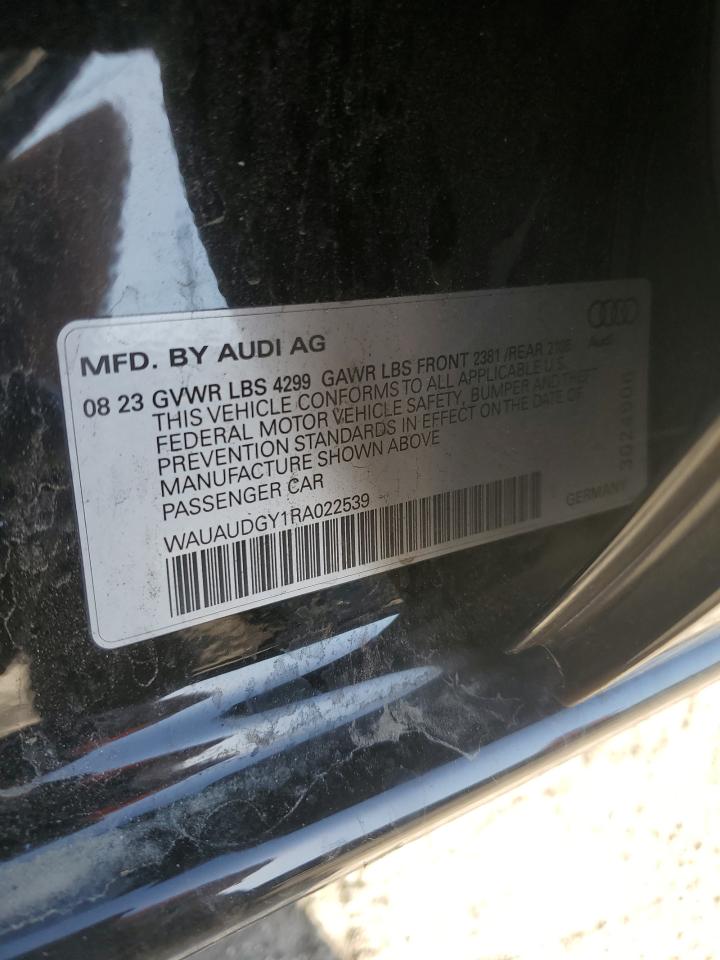 2024 Audi A3 Premium VIN: WAUAUDGY1RA022539 Lot: 82734035