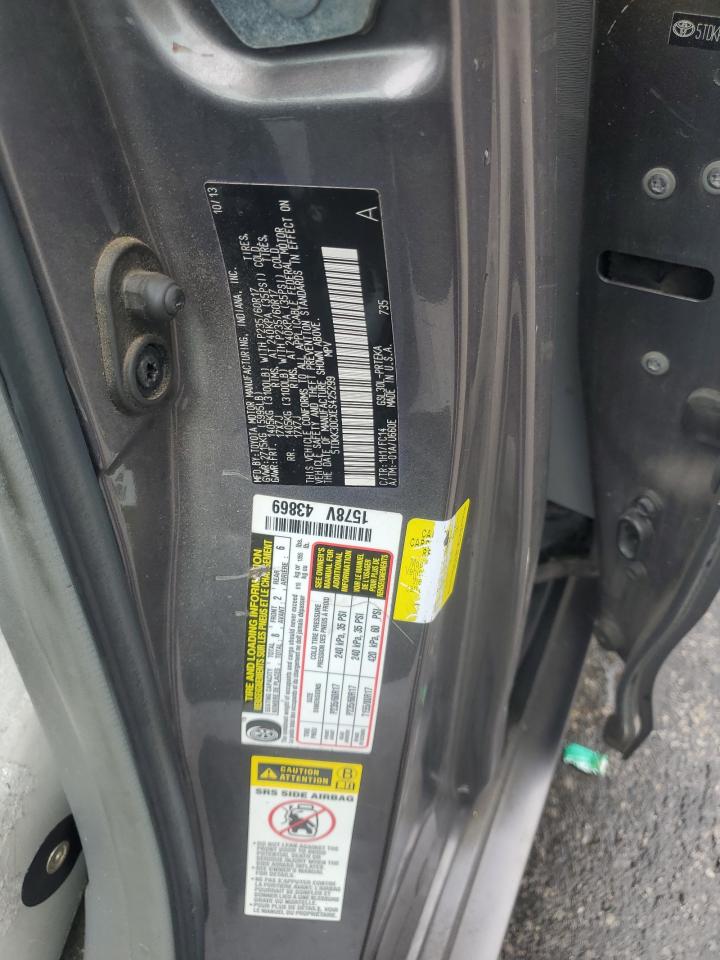 2014 Toyota Sienna Le VIN: 5TDKK3DCXES425299 Lot: 85565585