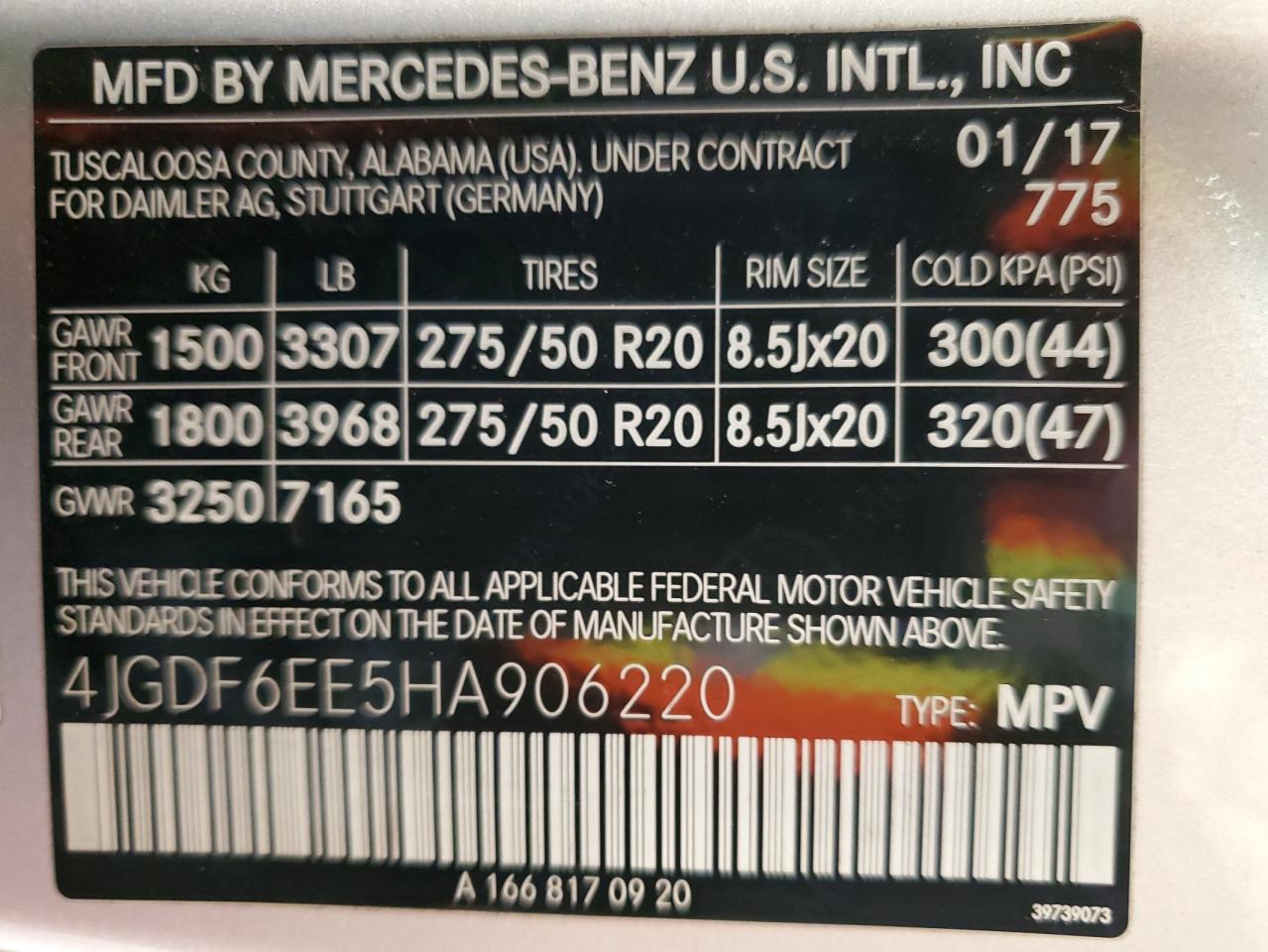 2017 Mercedes-Benz Gls 450 4Matic VIN: 4JGDF6EE5HA906220 Lot: 82508185