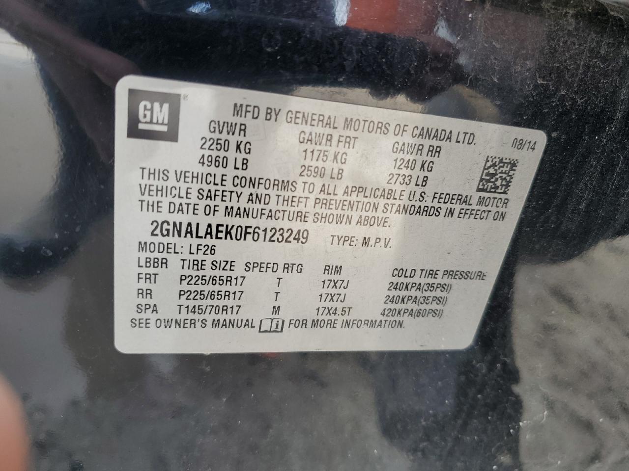 2015 Chevrolet Equinox Ls VIN: 2GNALAEK0F6123249 Lot: 84751115