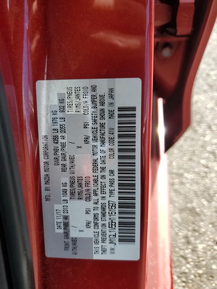 2017 Mazda 6 Touring VIN: JM1GL1V55H1151597 Lot: 85473015