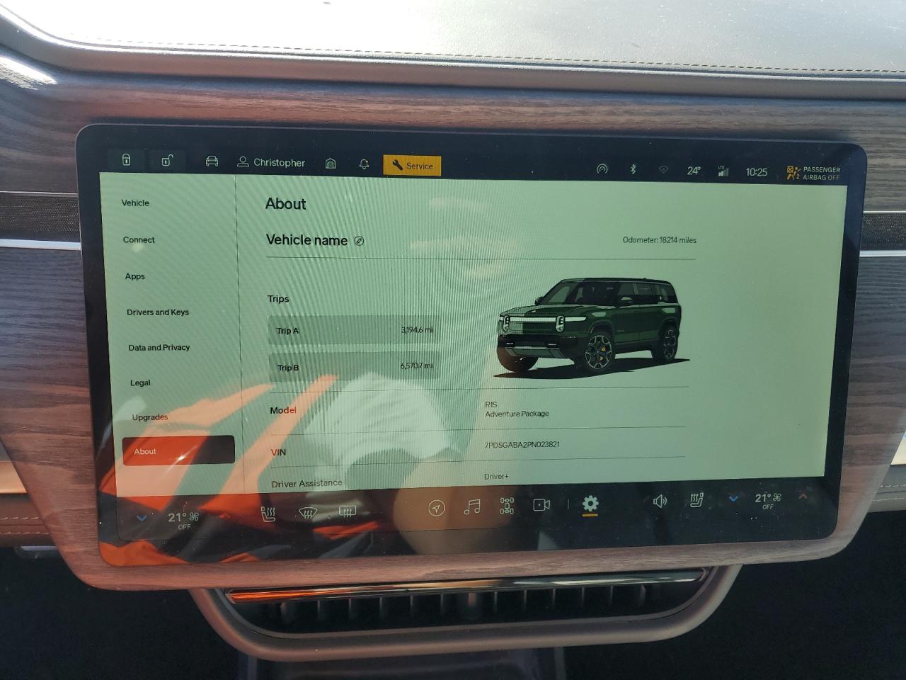 2023 Rivian R1S Adventure VIN: 7PDSGABA2PN023821 Lot: 86901275