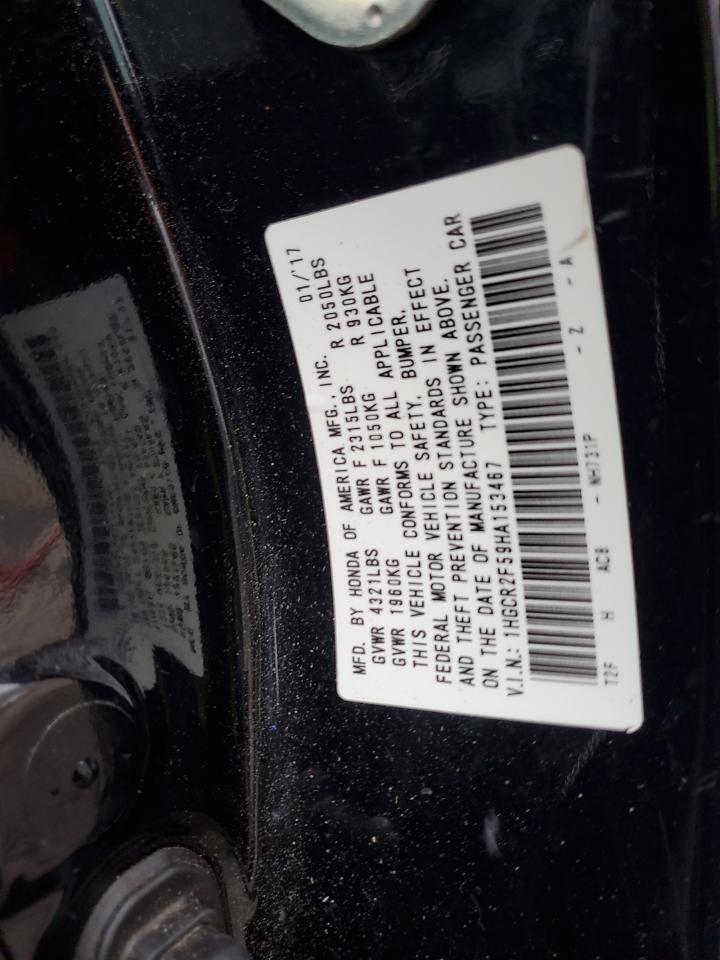 2017 Honda Accord Sport VIN: 1HGCR2F59HA153467 Lot: 86105625