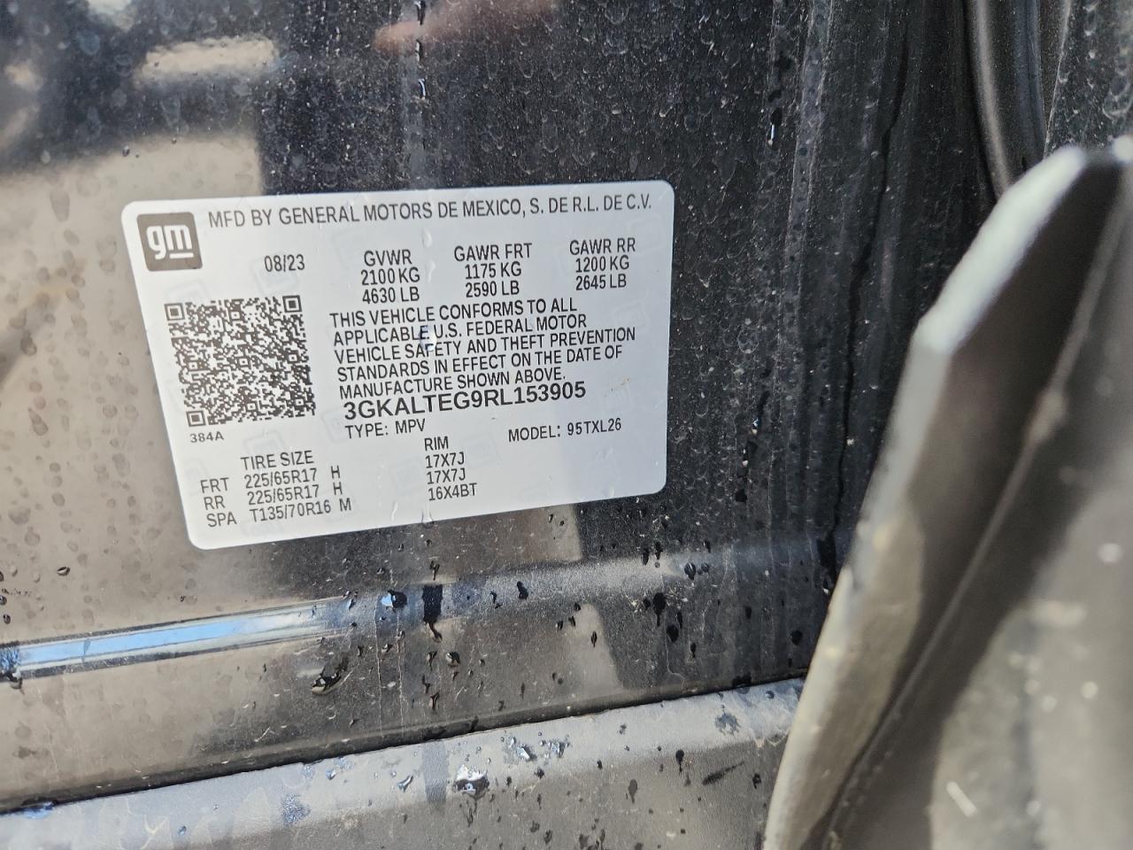 2024 GMC Terrain Sle VIN: 3GKALTEG9RL153905 Lot: 87393305