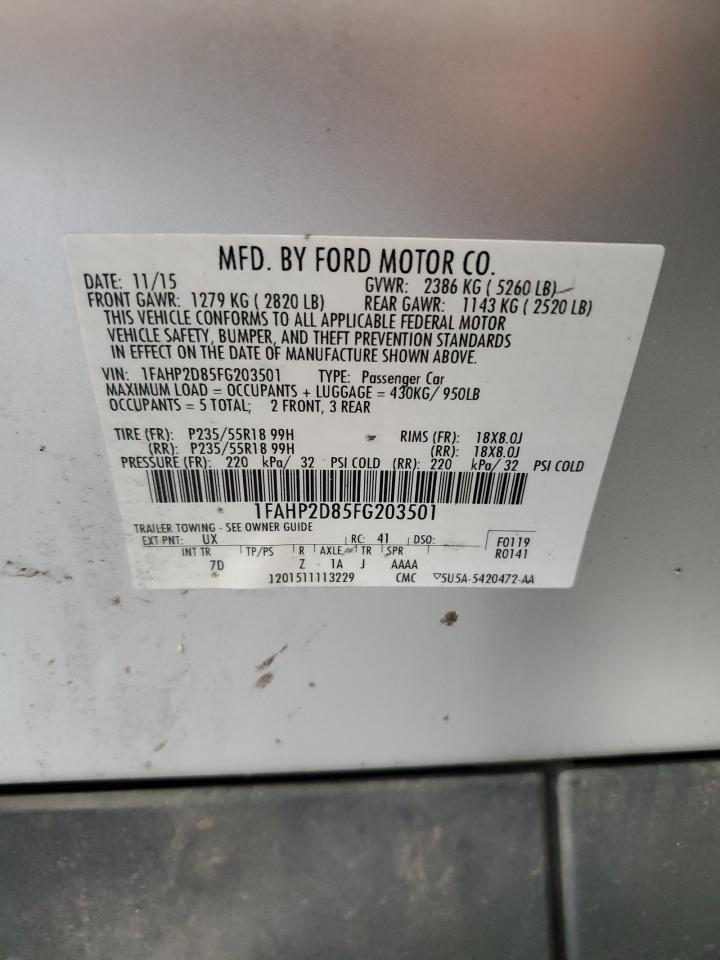 2015 Ford Taurus Se VIN: 1FAHP2D85FG203501 Lot: 86545955